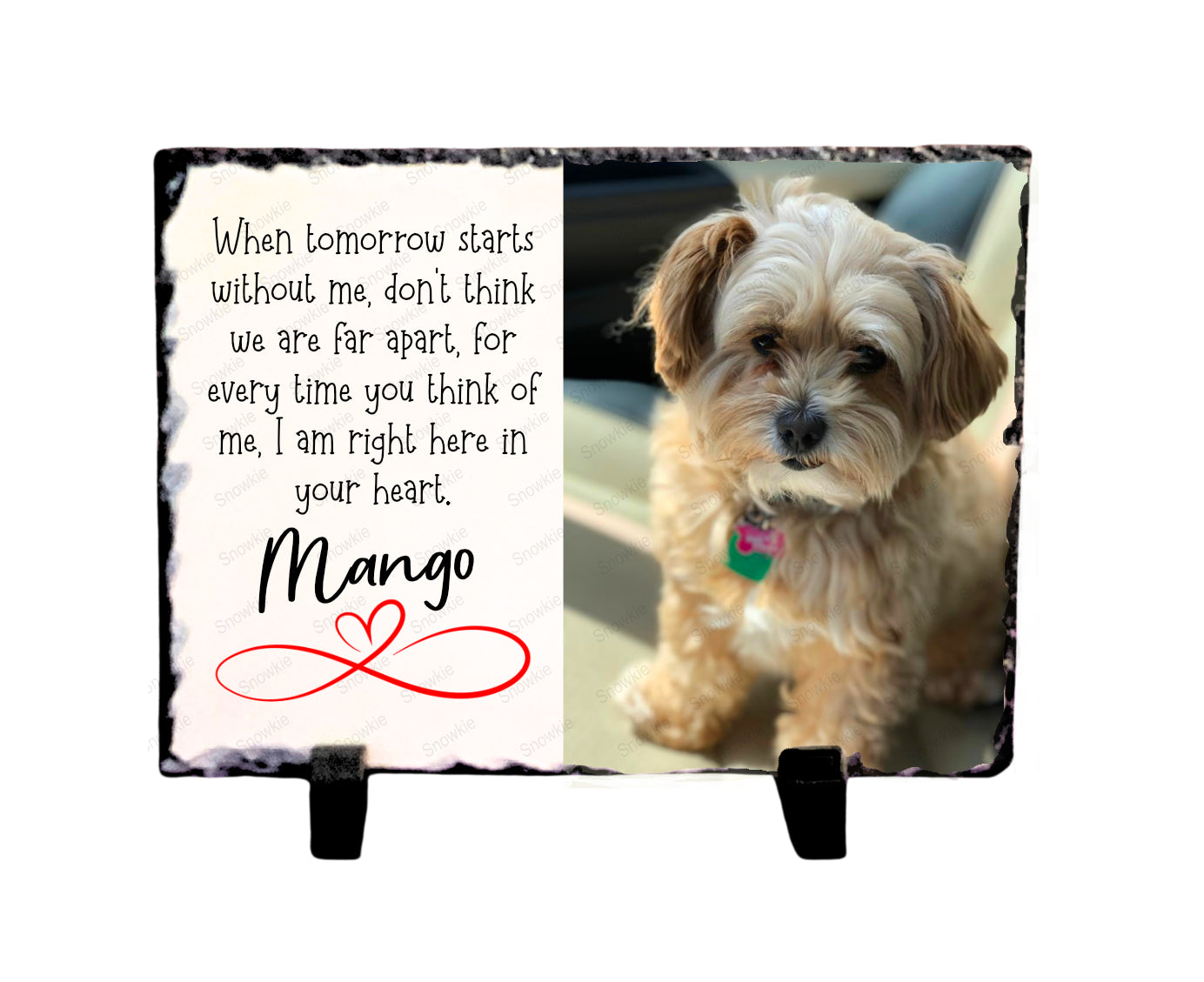The Snowkie© Customized Personalizedbest Large Dog Memorial Slate (5"x7")