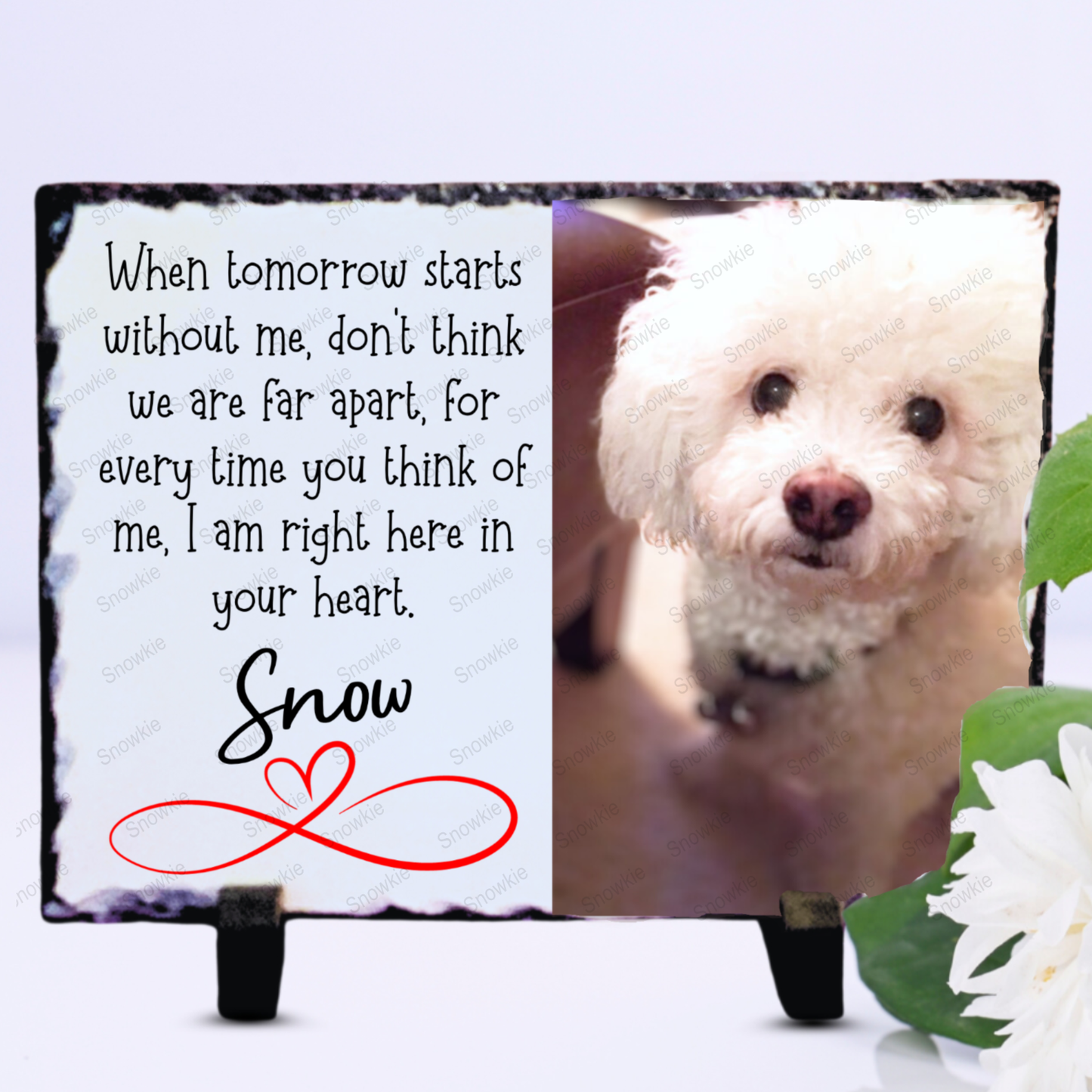 The Snowkie© Customized Personalizedbest  Large Dog Memorial Slate (5"x7")