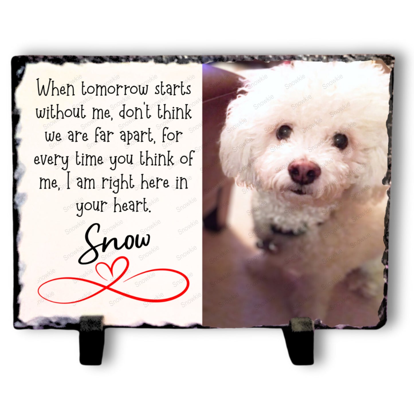 The Snowkie© Customized Personalizedbest  Large Dog Memorial Slate (5"x7")